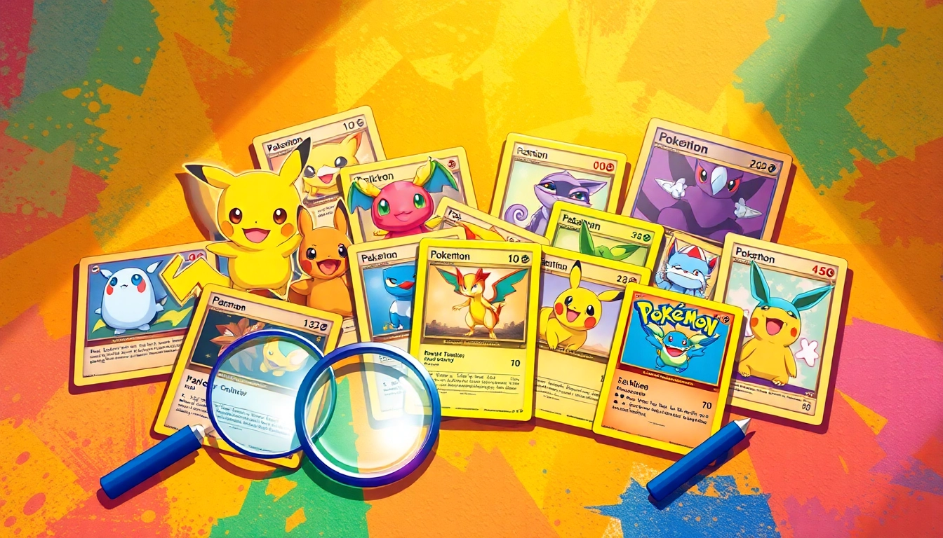 Explore authentic Pokemon cards india showcasing various characters and rare editions in a vibrant display.
